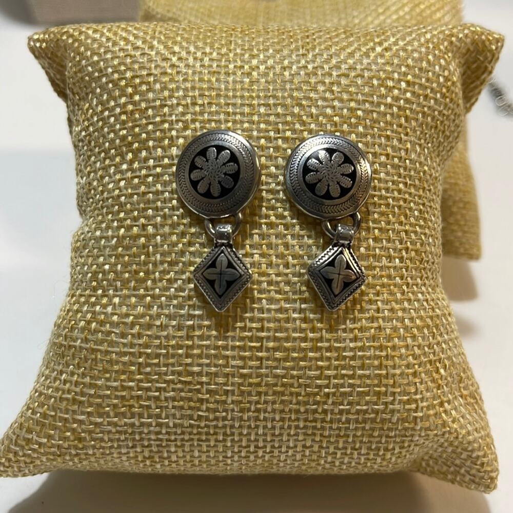 BRIGHTON silvertone earrings